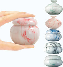 Ceramic Mini Cremation Urn,Small Keepsake Urns for Human Pets Ashes Funeral,Univ