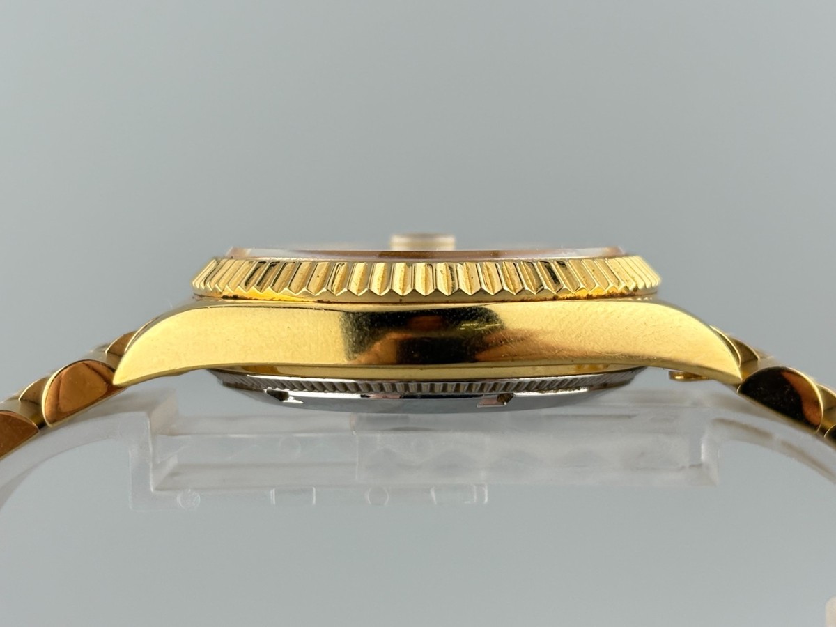 Near Mint] ORIENT President Oyster Automatic Sapphire Gold Watch