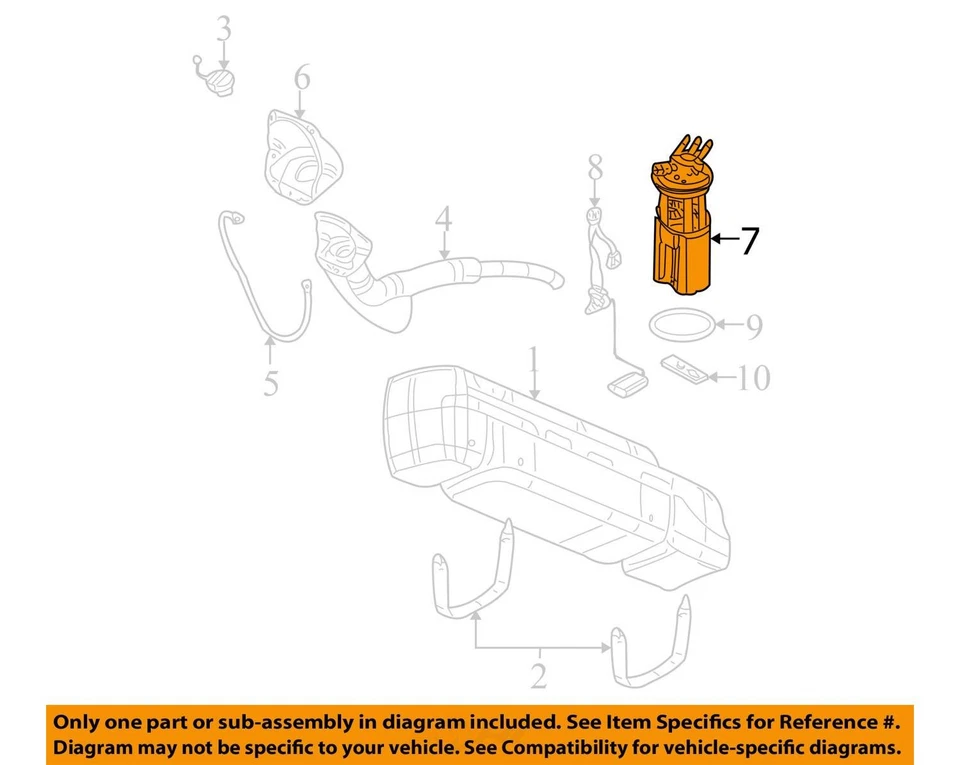 SE ADAPTA A 04-07 SUBURBAN, YUKON XL BOMBA DE COMBUSTIBLE Y MÓDULO SENSOR 19168774 - NUEVO OEM Foto 3 de 4