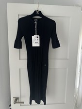 Chanel 22K LOGO CASHMERE DRESS RUNWAY NWT SIZE 38 BLACK BLING RECEIPT