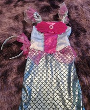 Ariel Mermaid Dress Up Costume Girls Size 3-5 Years. Excellent Condition Used