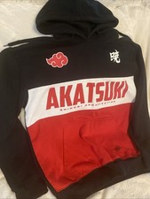 Anime Naruto Akatsuki Cloud Hoodie Sweatshirt Pull-Over Sweater Shirt w/Hood BLK