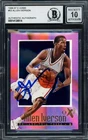 Allen Iverson Auto Signed 1996-97 Skybox E-X 2000 RC 53 76ers Auto GM 10 Beckett