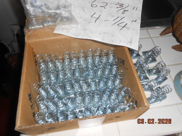 EATON UNISTRUT box of 73 3/8 INCH B LINE N2283/8ZN SPRING LOCK NUTS ZINC PLATED