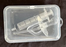 Baby Medicine Syringe Feeder Set w/ Pacifier Tip Brush  Case Infant -AC160