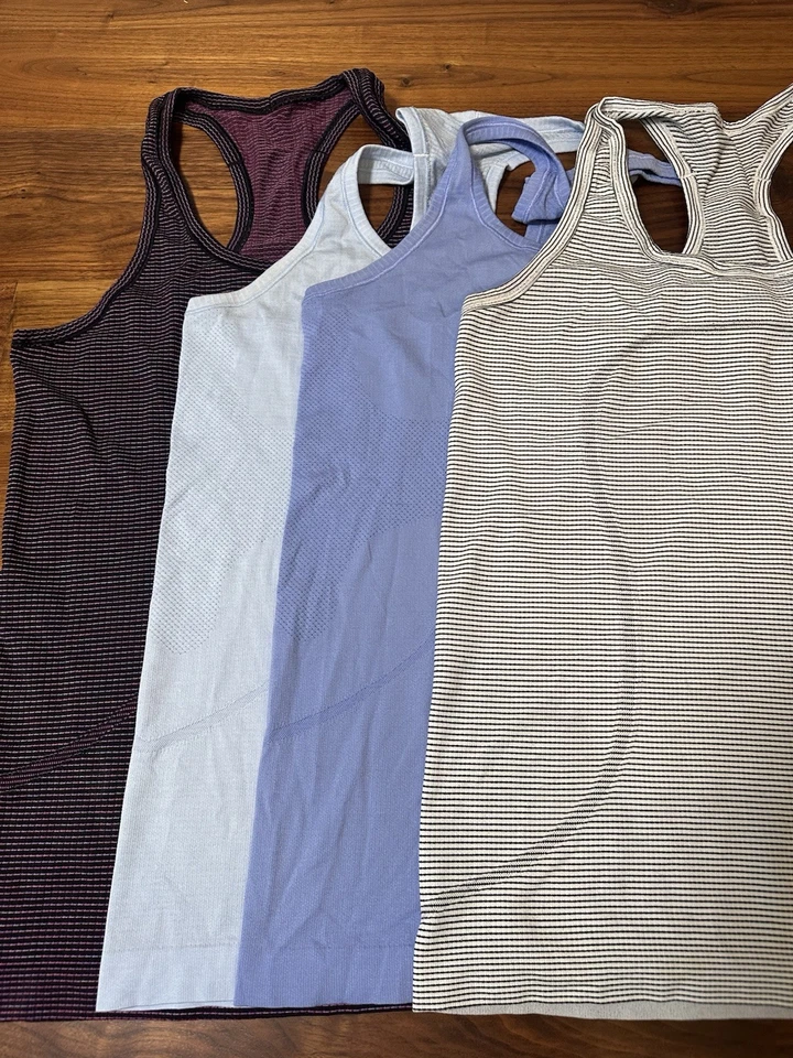 Lululemon Swiftly Tech Racerback Tank Tops sz 8 Lot of 4 Women's NWOT And EUC - Image 3 of 4