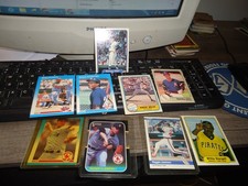9 vintage FLEER baseBALL CARDS GREAT COND COMB SHIP READ DESCR PARTIAL SET