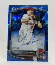 2025 Bowman Draft Sapphire Liam Doyle Chrome Auto 1st Prospect #/199 Cardinals