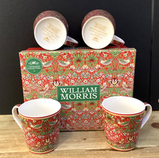 Set of 4 Lesser & Pavey William Morris Strawberry Thief Mugs Giftboxed