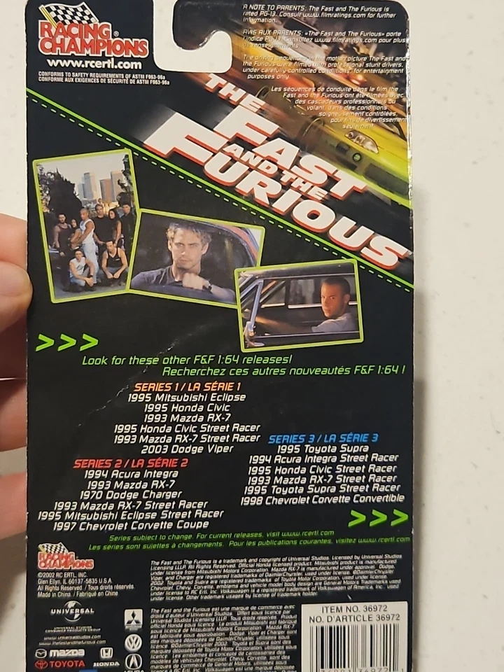 Racing Champions The Fast & the Furious Series 3 1995 Honda Civic Street Racer  Foto 3 de 3