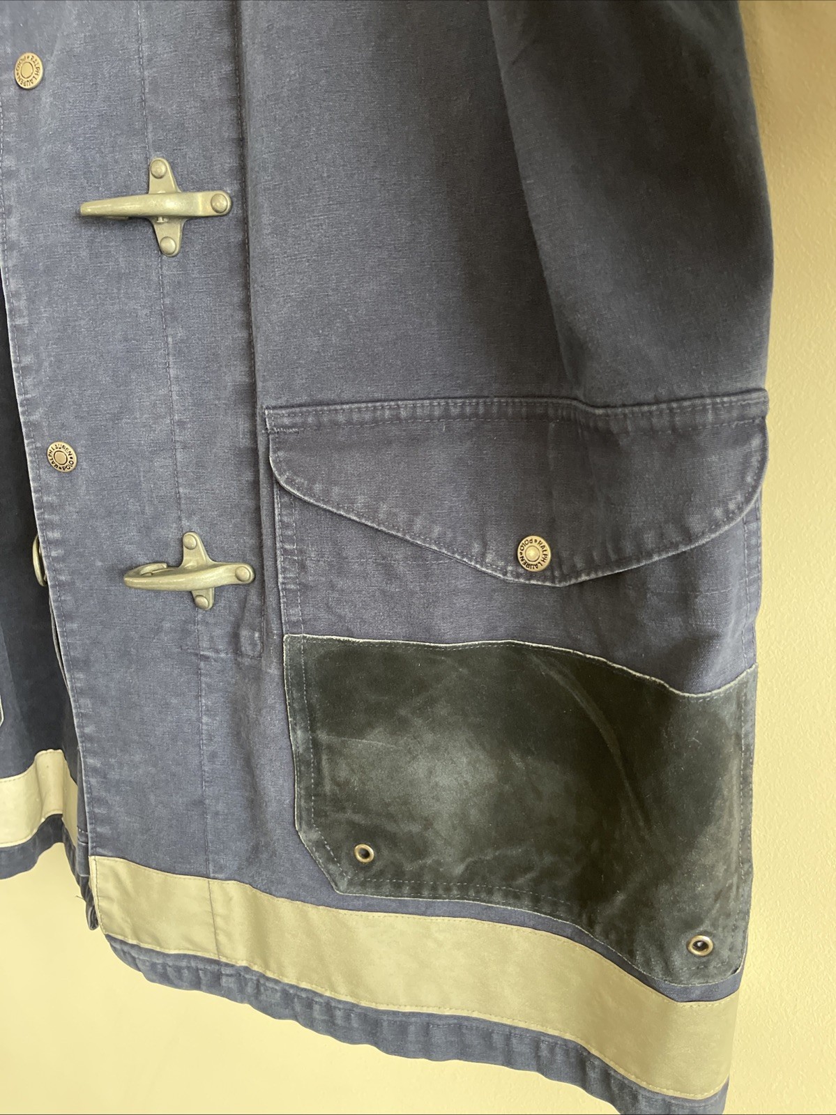 Ralph Lauren Men 1993 Vintage Rare Toggle Silver Clasp Fireman’s Coat /Jacket L image 10