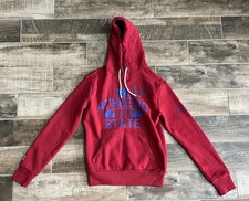 NWT Superdry Athletic State Red 100 Cotton Vintage Hoodie Sweatshirt Jacket S
