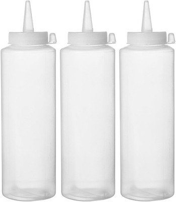 HENDI Spenderflasche, Stückzahl: 3, Easy Squeeze, für Saucen, Squeeze Flasche, Q