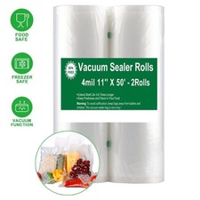 11"x50' Vacuum Sealer Bags Roll 4 Mil Food Storage Saver Embossed Sous Vide Cook