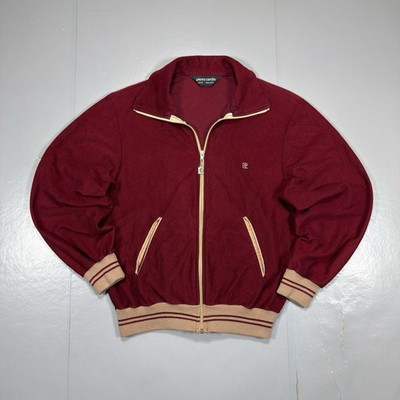 Vintage Pierre Cardin Track Jacket Mens Small Made In USA Velour Full Zip 70s 80
