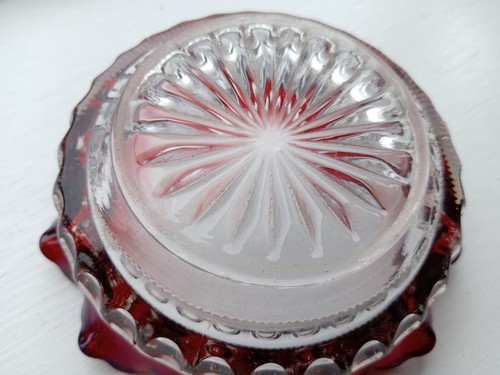 Heisey ruby and clear vintage glass bowl. - Picture 6 of 13