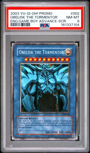 2003 YU-GI-OH! PROMO #002 OBELISK THE TORMENTOR PSA 8