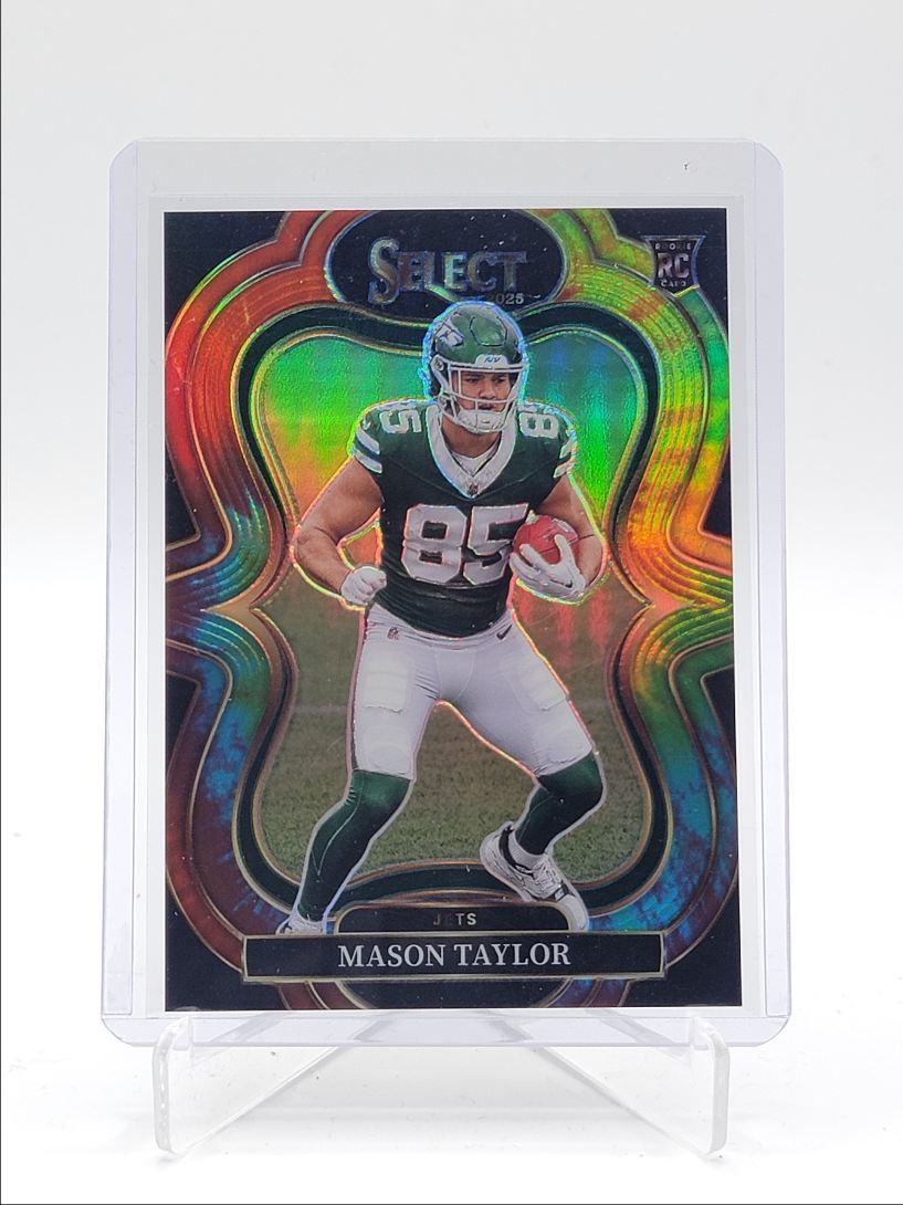 MASON TAYLOR 2025 SELECT SUITE LEVEL ROOKIE TIE-DYE PRIZM JETS RC /25 Q4556