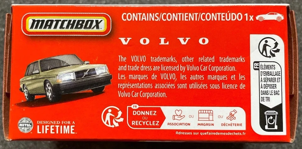 1986 Volvo 240 Biege Matchbox Power Grabs 2025 122/125 1:64 - Image 2 of 2