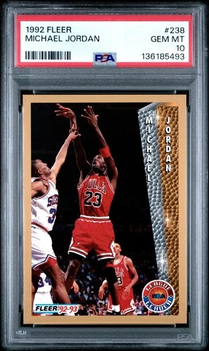 1992-93 Fleer Michael Jordan LL Card PSA 10 Gem Mint #238 Rare!