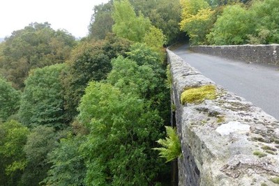 Foto 6x4 Blackton Bridge Egglesburn über Eggleston Burn, versteckt von Bäumen c2017