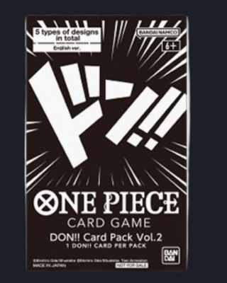 One Piece Card Game DON!! Card Pack Vol.2 Pack - Straw Hat DON!! inside
