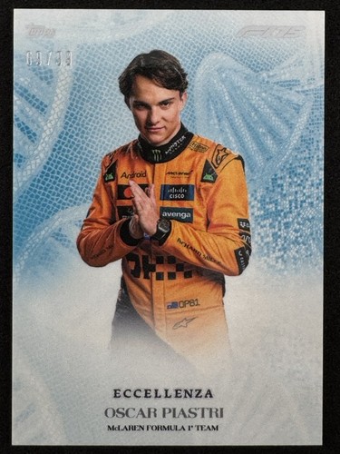 2025 Topps Eccellenza Formula 1 #NNO Oscar Piastri Reliquia Blue #/99