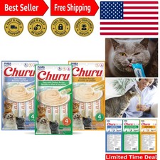 Churu Lickable Pur e Cat Treats: 3 Flavor Assortment, Tuna  Chicken Delight