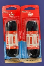 2 x KIWI Sport Shoe Laces Oval Black 54" #3916 NEW Sealed Nice women’s men’s