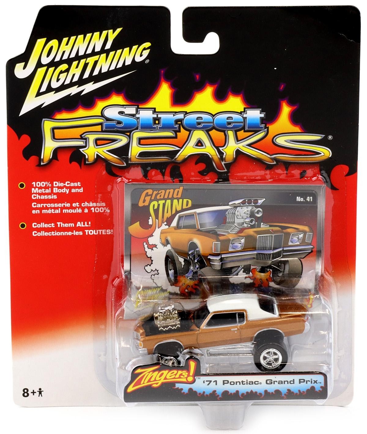 1:64 Johnny Foudre '71 Pontiac Grand Prix Brown / Metallic White Freak Street
