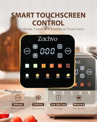 2-Slice Slot SMART Toaster for Bagels & Thick Bread, Smart Touchscreen