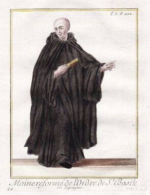 Congregation of St. Basil monk Mönch Order Orden Tracht costume engraving 1790