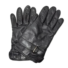 FURLA - Black Leather Women's Gloves