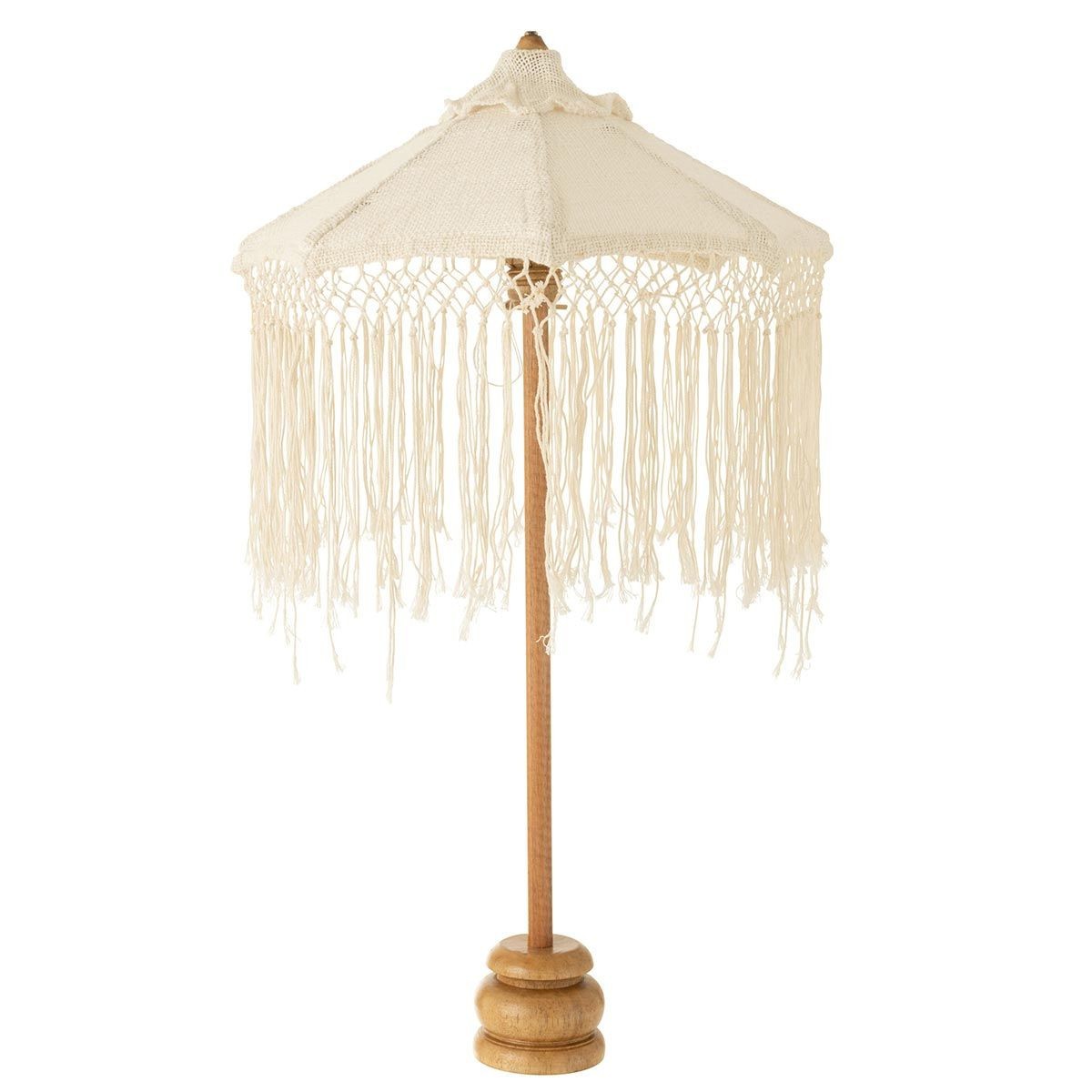 Parasol crème franges Tumanggal 84cm la solution ombrage pour petit balcon