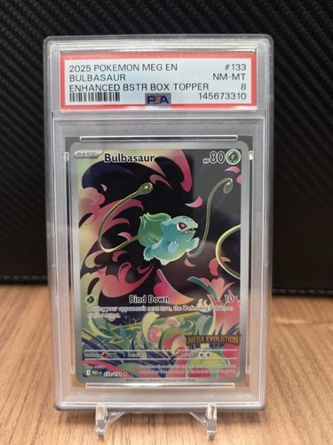 Bulbasaur - (Mega Evolution Stamped) 133/132 - PSA 8 NM/MT