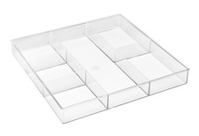 6-Section Clear Drawer Organizer