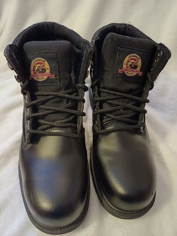 Brahma Men's Slip & Oil Resistant Steel Toe Work Boots Size 9 Wide