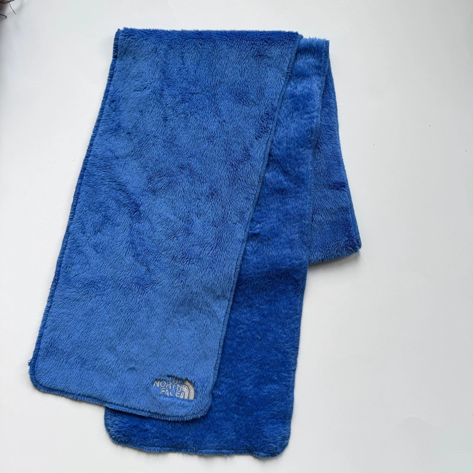 The North Face Scarf Fuzzy Blue Osito Fleece 8 x 56”