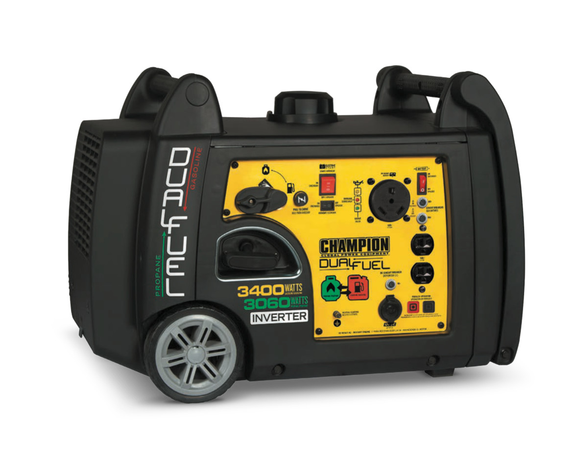 Champion 3100W/3400W Dual Fuel Inverter Generator (model 100