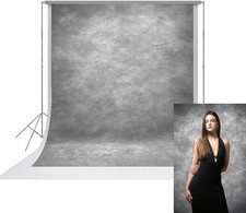 8X10Ft Grey Backdrop for Portraits and Headshots