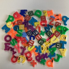 Magnetic Refrigerator Letter Number Set Lot Frig Fridge Cleaned Alphabet Lot G