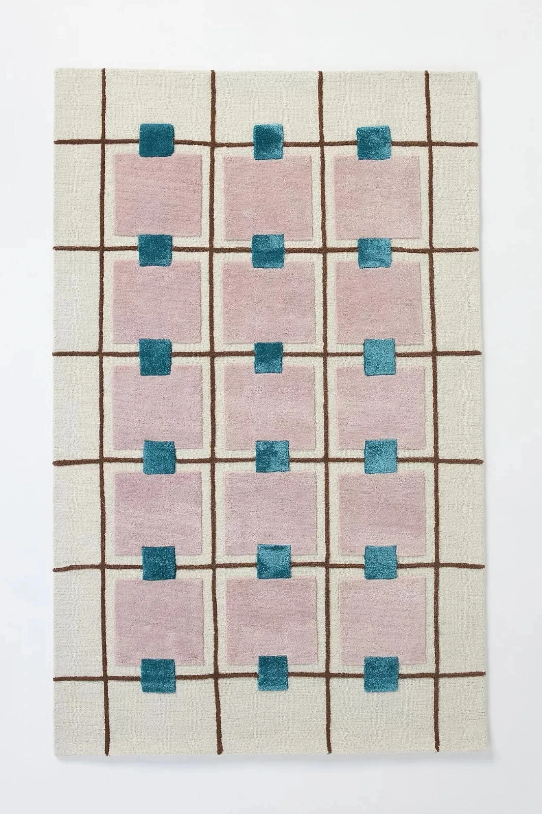 Greer Handmade Wool Silk Tufted Mauve Rug Modern Abstract Design Area Carpet