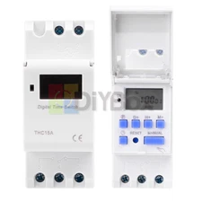 Digital LCD DIN Programmable Weekly Rail Timer 12V/24V/220V Time Relay Switch