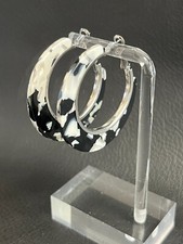 FUN NEW PAIR WOMEN'S MULTI COLOR ACRYLIC HOOP EARRINGS 44MM FASHION ACCESSORIES