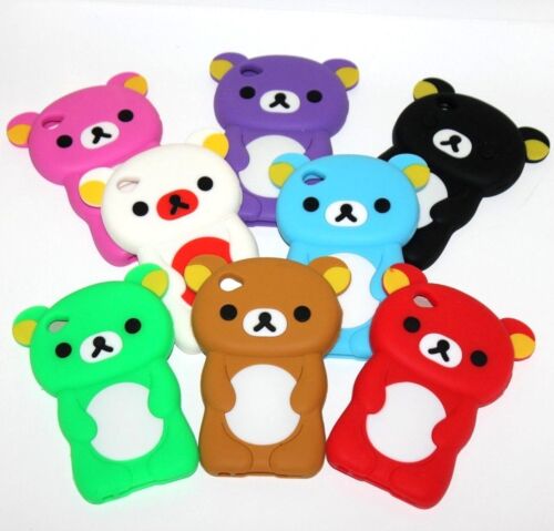 For iPod Touch 4th Generation - Soft Rubber Silicone Skin Case Cover Teddy Bear - Afbeelding 1 van 10