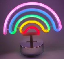 Rainbow LED Pastel Neon Colors Light Stand Bar Lamp Bedroom USB Nightlight 7"