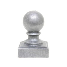  2 x 2" Ball Cap Fence Finial Square Cast Iron Topper Post Caps For Posts 4 Pack