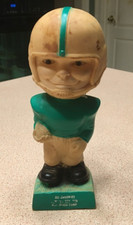 VINTAGE RARE 1968 MORO INC. GO GREENIES HARD RUBBER FIGURE OLD TULANE GREENWAVE