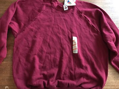 1993 Fruit of the Loom sweatshirt XXL  Blank NWT New Red Big Men's Fuller Cut