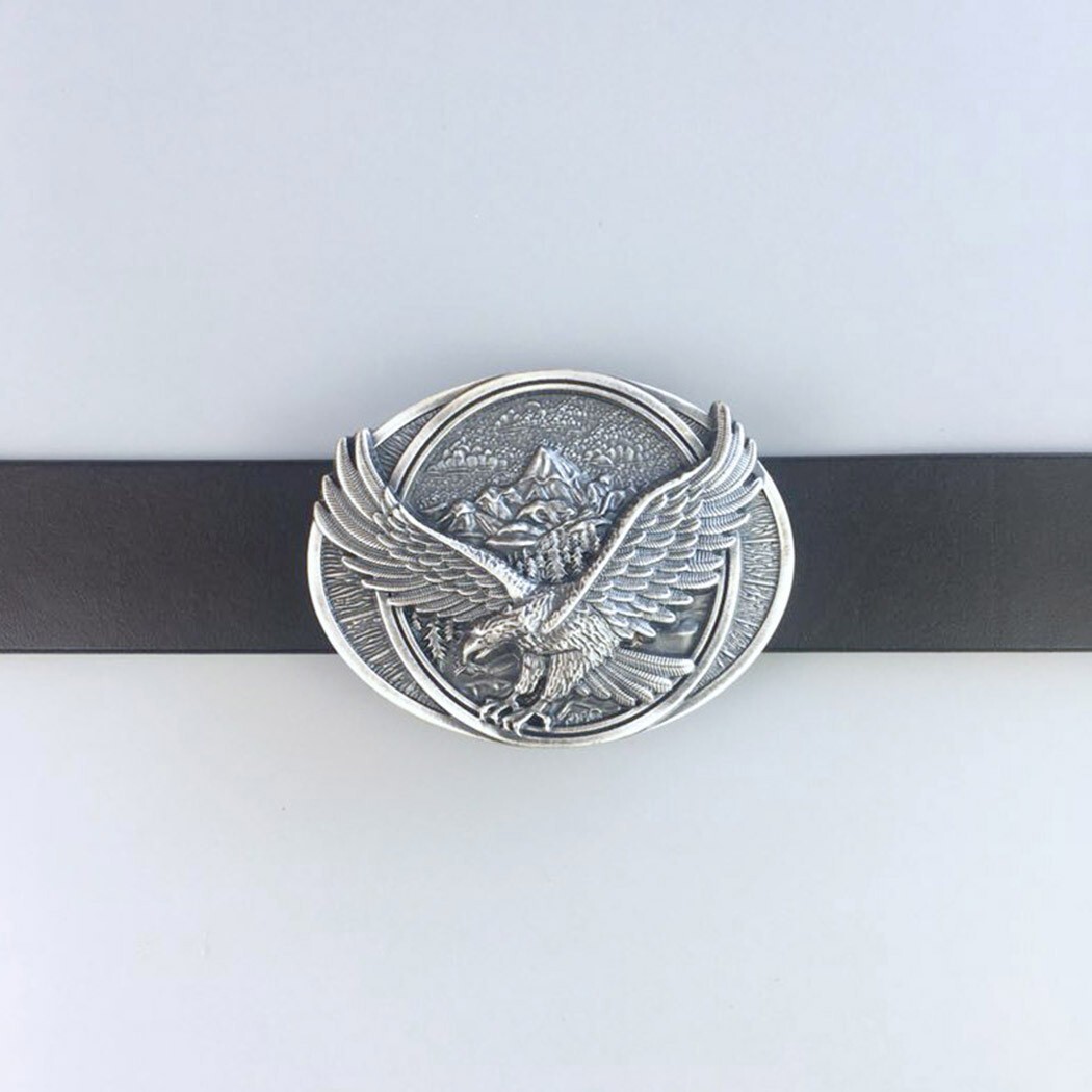 Vintage Style Great US Eagle Flag Oval Belt Buckle Bouce De Ceinture
